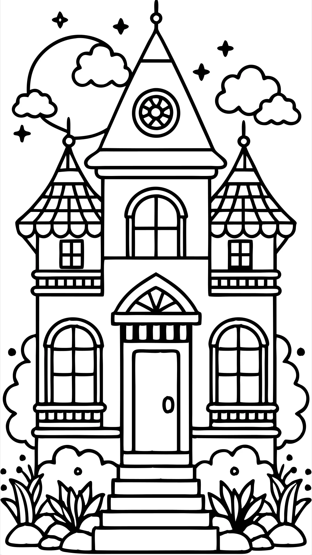 coloring page house